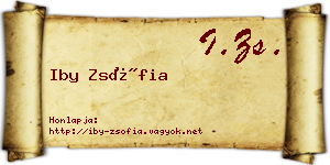 Iby Zsófia névjegykártya